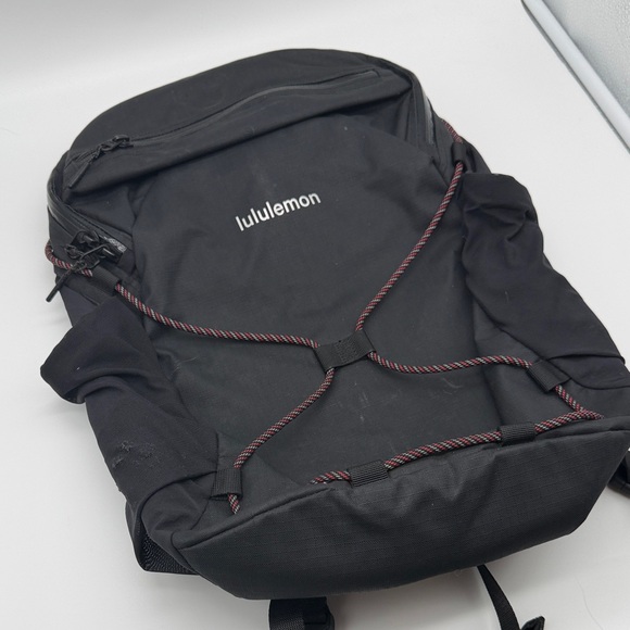 lululemon athletica Black Backpack with Red Accents